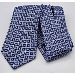 Campia Moda Silk Tie Mens Blue Geometric Pattern Designer Dress Neckwear 59x3.75